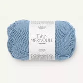 Tynn Merinoull 6032 Blå Hortensia