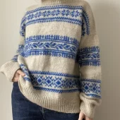 Le Knit Porcelain Sweater mønster Papir