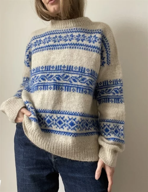 Le Knit Porcelain Sweater mønster Papir