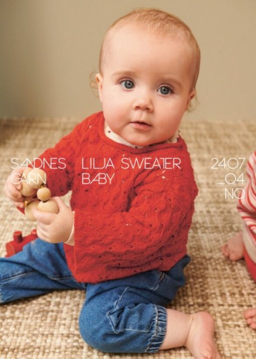 Enkeltoppskrift 2407-04 Lilja Sweater Baby