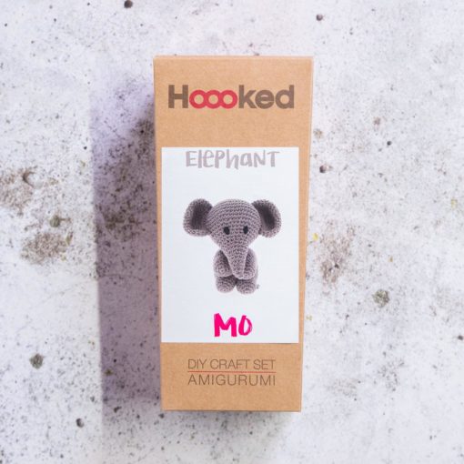 DIY Hooked hekle kit Elephant Mo Taupe