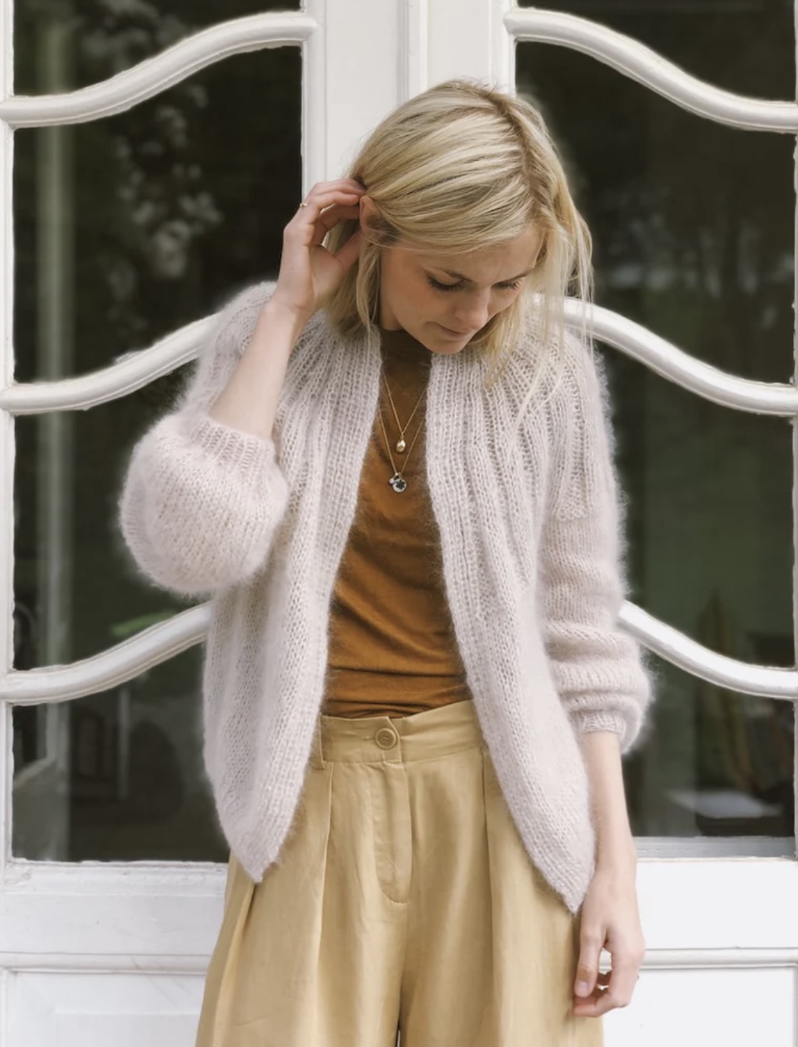 Petiteknit Sunday Cardigan - mohair edition Papir