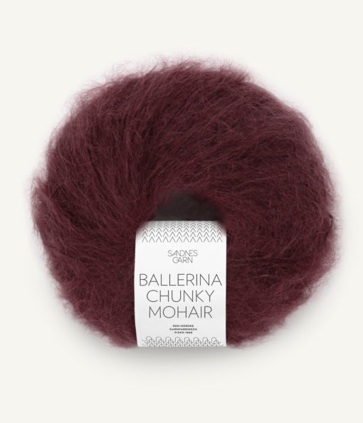 Ballerina Chunky Mohair Dyp Burgunder 4372