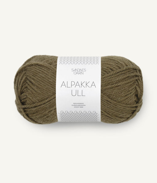 Alpakka Ull Dark Olive 9873