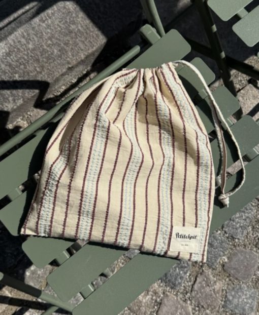 KOMMER! Forhåndsbestilling! Knitter's String Bag - Seersucker Twin Stripe