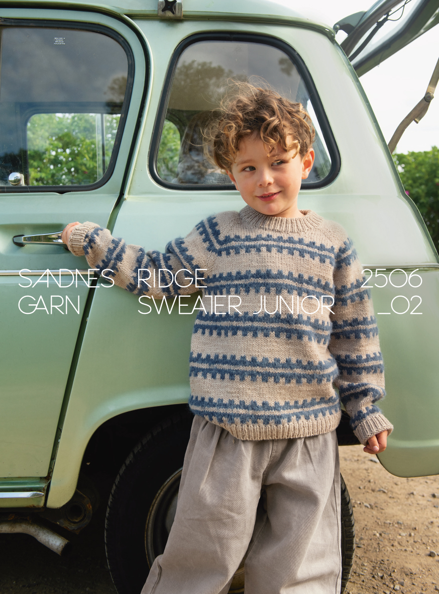 Enkeltoppskrift 2506_02 Ridge Sweater jr