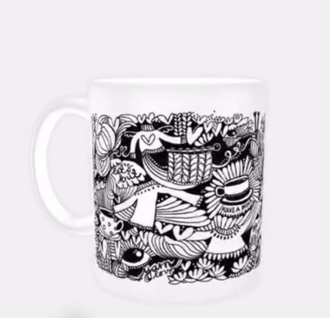 Strikkekopp med sort