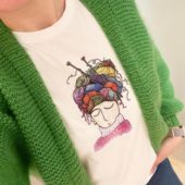 T-shirt Strikkedame Str 2XL