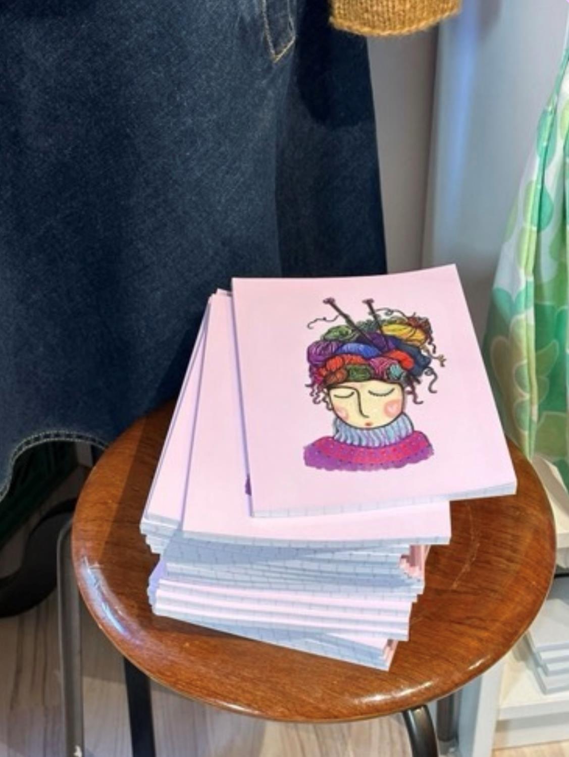 Notatbok Strikkedame