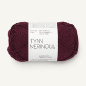 Tynn Merino 4372 Dyb burgunder