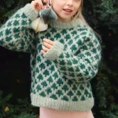 Enkeltoppskrift 2511-01 Christmas tree sweater junior