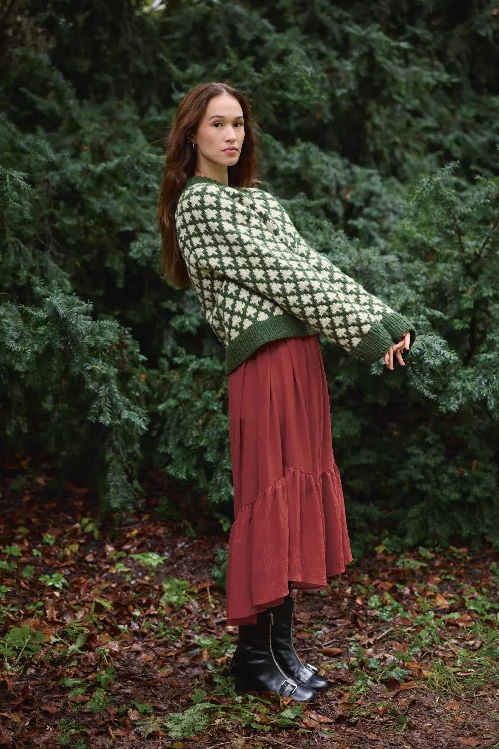 Enkeltoppskrift 2511-02 Christmas tree sweater