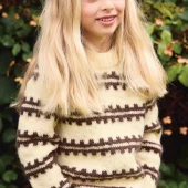 Enkeltoppskrift 2513_03 Ridge sweater junior