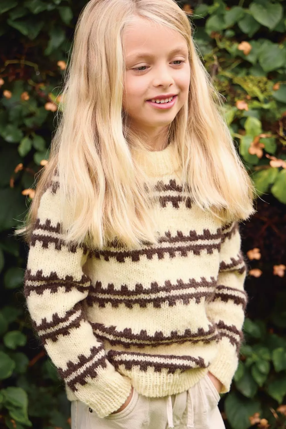 Enkeltoppskrift 2513_03 Ridge sweater junior