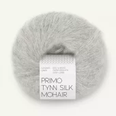 Primo Tynn Silk Mohair Lys Gråmelert 1022