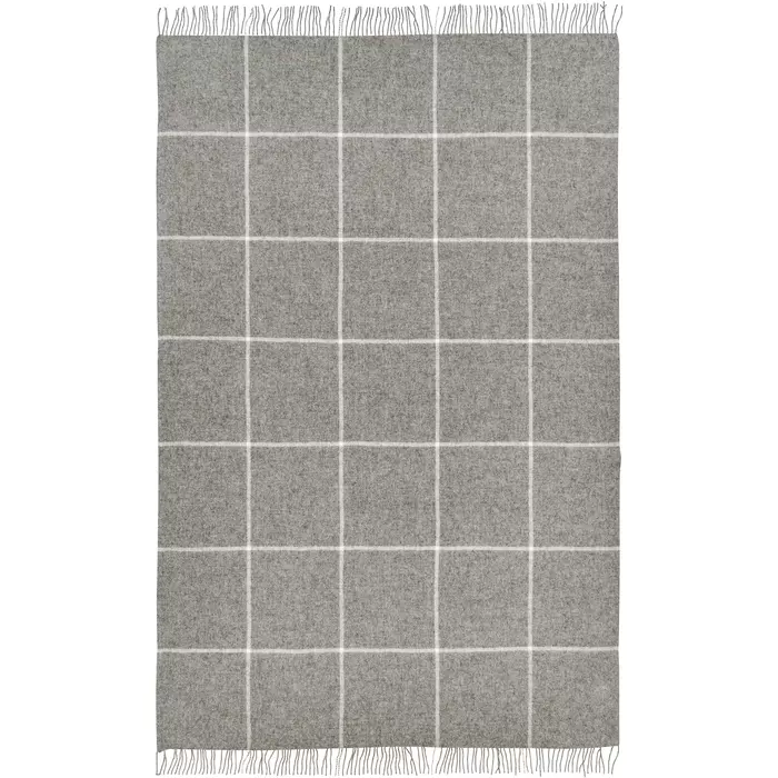 Pledd 100% ull Light Nordic Gray 130x200