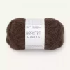 Børstet Alpakka Mørk brun 3082