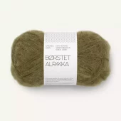 Børstet Alpakka Dark Olive 9873