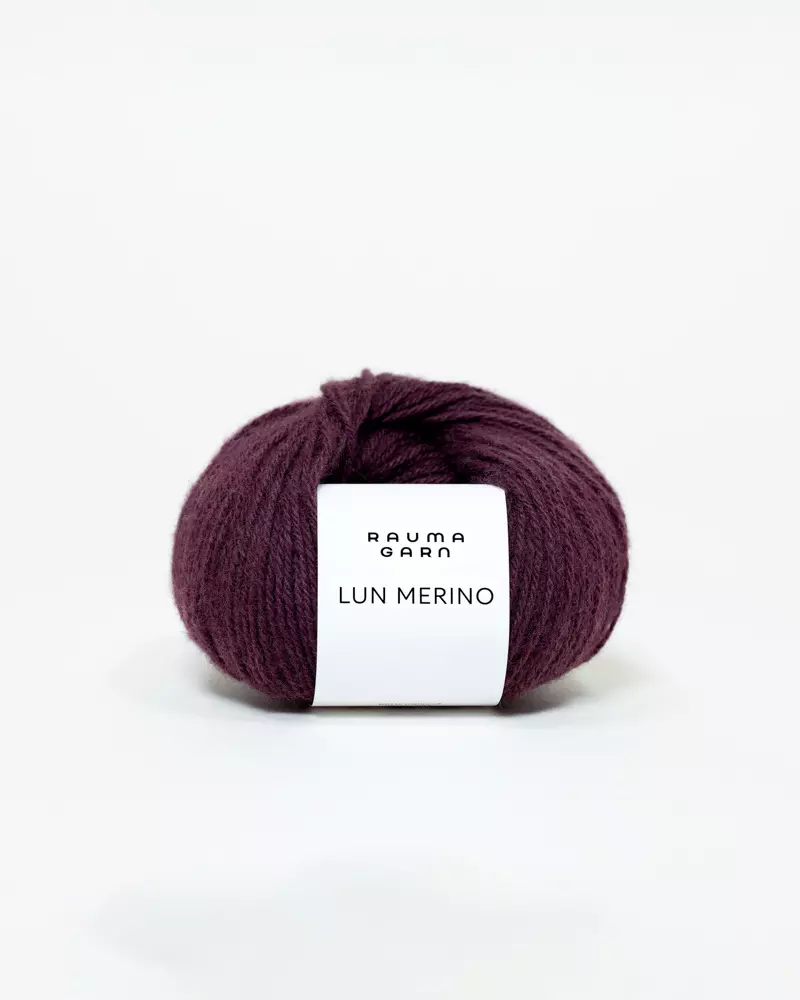Lun Merino Mørk burgunder 42