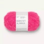 Børstet Alpakka Hot Pink 4518
