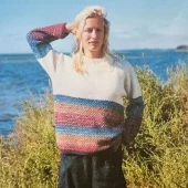 Garnpakke Nordic Crossover Natur og blå/røde toner XS/S
