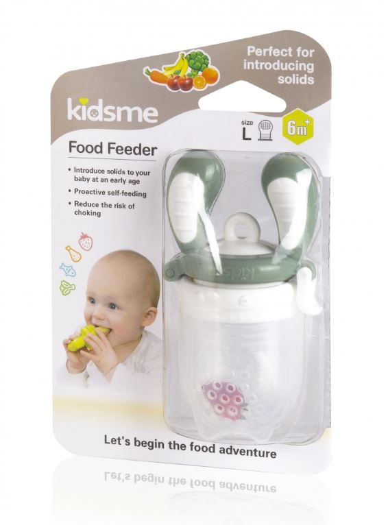 Kidsme Food Feeder m/silikonnett Grønn/Hvit