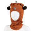 Kivat Balaclava Ull JOKER HOOD WITH A STAR Oker m/Brune Dusker