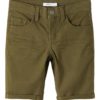 Name It Shorts NKMSOFUS TWIISAK LONG SHORTS Olive Night