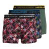 Jack & Jones 3Pk Boxer JACCOLOR TRUNKS LEAVES Surf The web/Black/Green