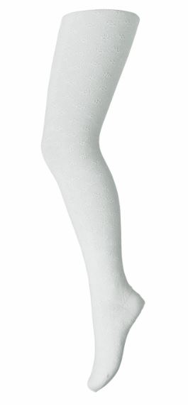 MP Denmark Strømpebukse Bomull LACE Baby White