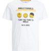 Jack & Jones T-Skjorte JORSMILEYWORLD CREW NECK White