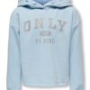 Only Hettegenser KOGWENDY LOGO HOOD Cashmere Blue/Silver Print