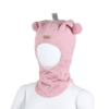 Kivat Balaclava Ull HOOD CABLE KNIT Lys Rosa m/Skinnlapp