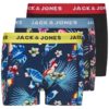 Jack & Jones 3Pk Boxer JACFLOWER BIRD TRUNKS Surf The Web/Black