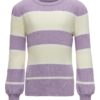 Only Genser KOGKATIA-FIA STRIPE KNIT Crocus Petal/Big Whitecap Gray/Cloud Dancer