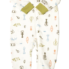 Joha Hel Pyjamas CAMP Baby Bomull Offwhite/Grønn