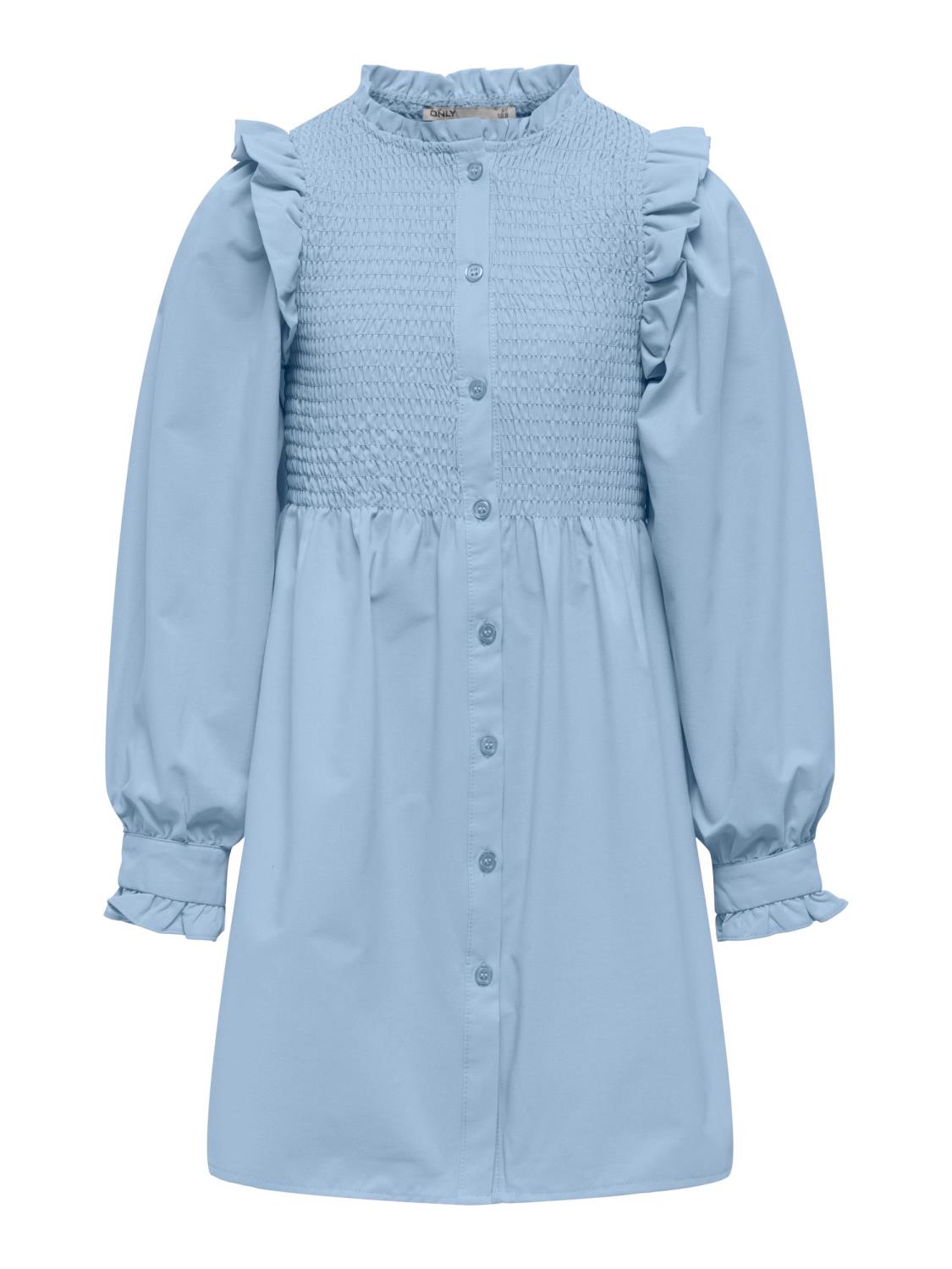 Only Kjole KOGASPEN SMOCK DRESS Cashmere Blue