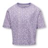Only T-skjorte KONMAY SS TOP Chalk Violet/Blossom