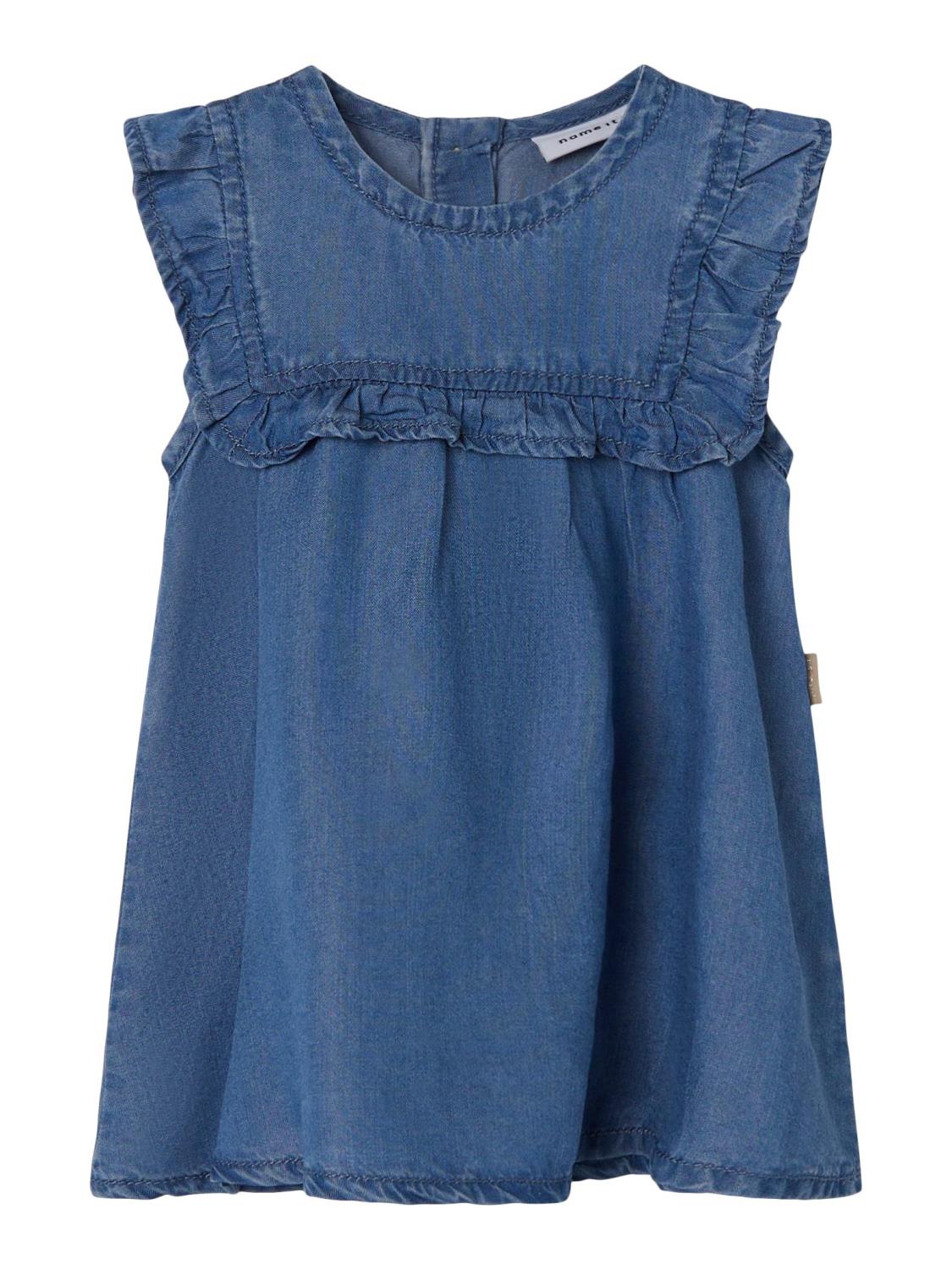 Name It Kjole NBFTRINE SS DRESS Medium Blue Denim