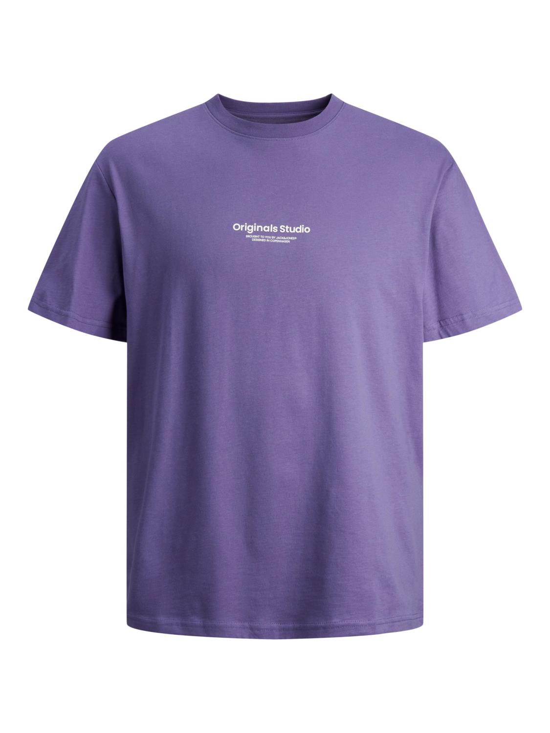 Jack & Jones T-Skjorte JORVESTERBRO TEE CREW NECK Twilight Purple