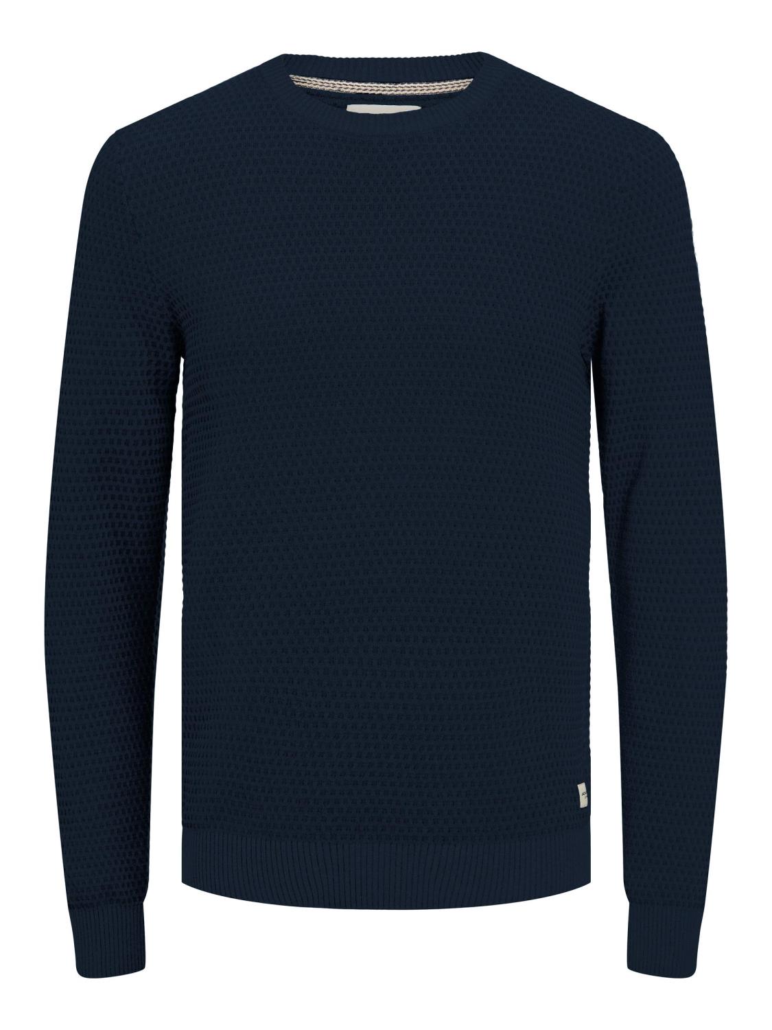 Jack & Jones Genser JJEATLAS KNIT CREW NECK Navy Blazer