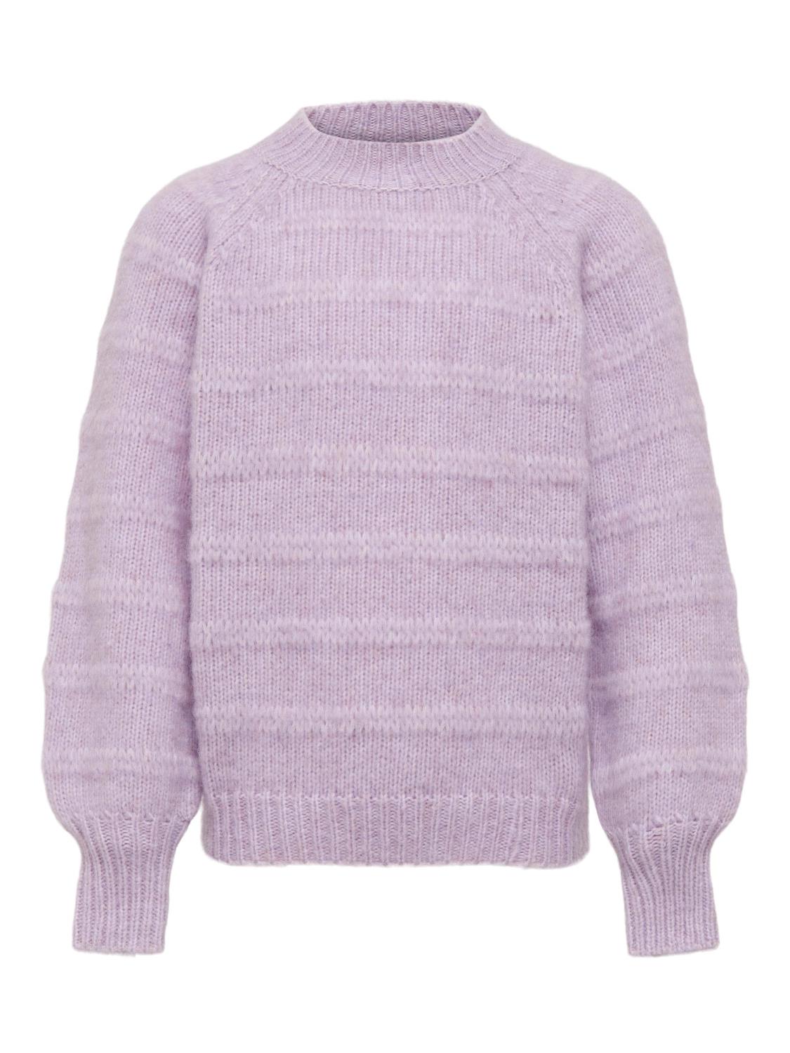 Only Genser KOGCELINA LIFE LS HIGH NECK KNIT Lavendula