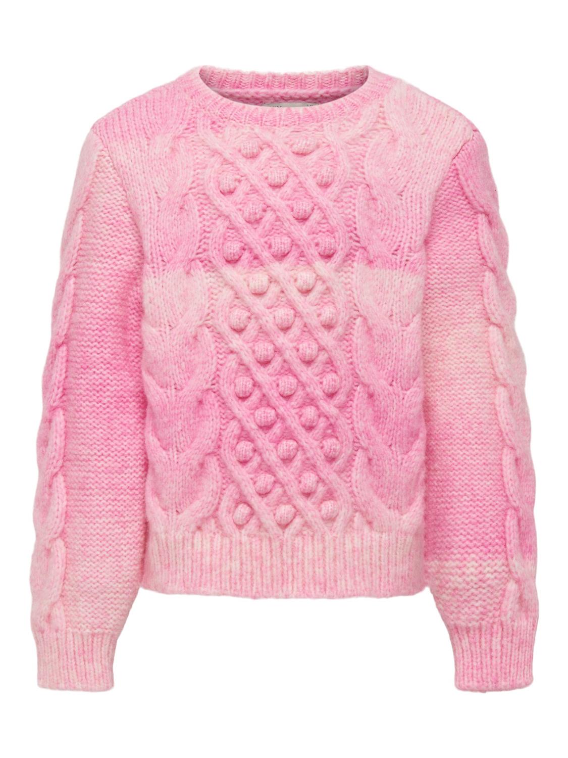 Only Genser KOGLIVA LS CABLE O-NECK Azalea Pink/Space Dyed
