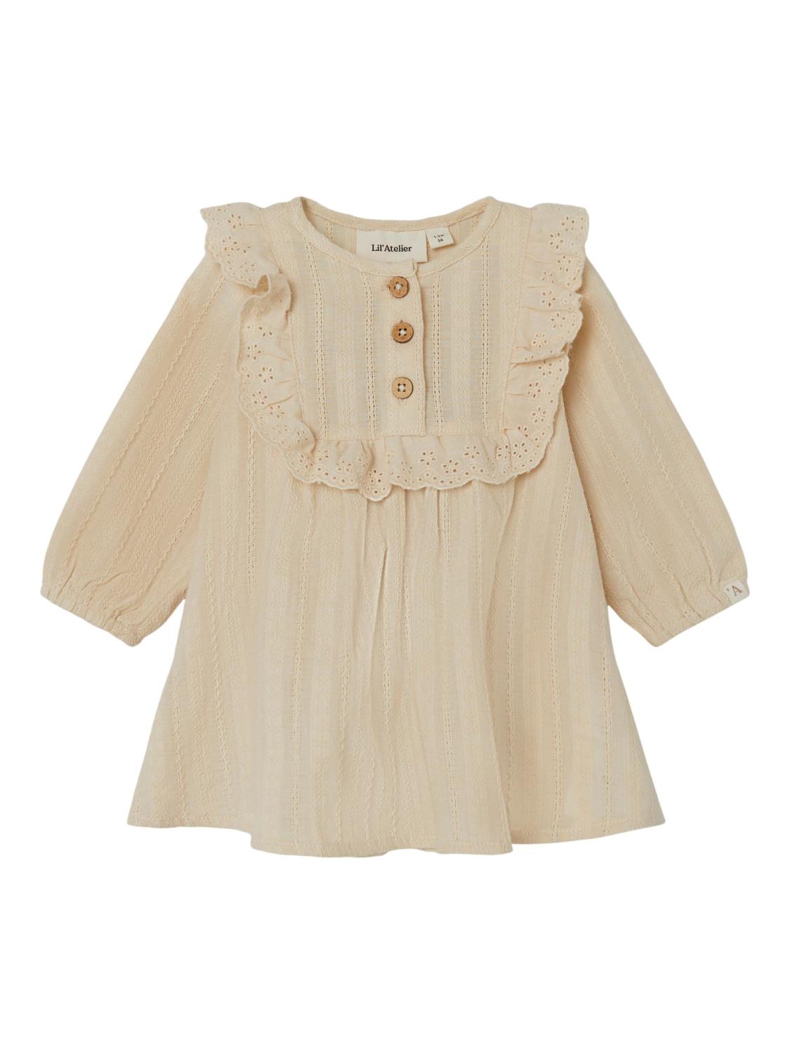 Lil’ Atelier Kjole NBFOYA LS LOOSE DRESS Wood Ash