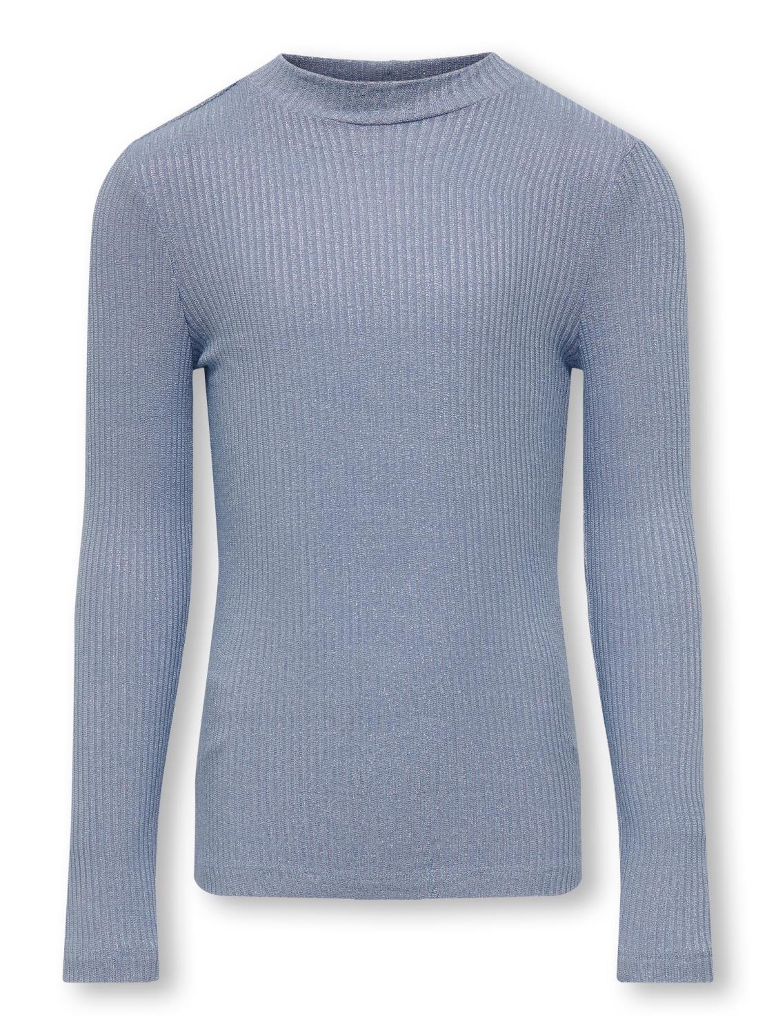 Only Genser KOGEVA LS HIGHNECK SHINE TOP Grapemist/Silver