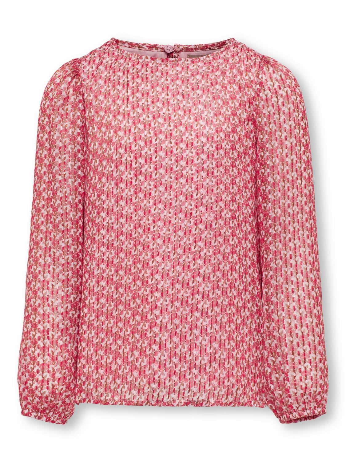 Only Genser/Topp KOGJEVA LS O-NECK TOP Pink Lady