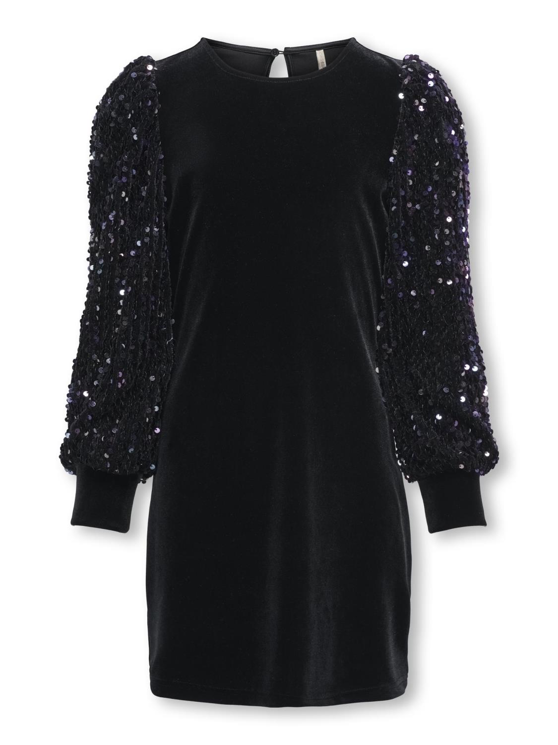 Only Kjole KOGCONFIDENCE LS SEQUINS DRESS Black