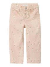 Name It Bukse NMFROSE STRAIGHT TWILL PANT Sepia Rose/Flower