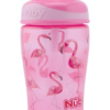 Nûby Drikkeflaske m/Sugerør Preschool Flip It Cup Rosa Flamingo
