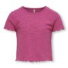 Only T-skjorte KOGNELLA O-NECK TOP SS Raspberry Rose